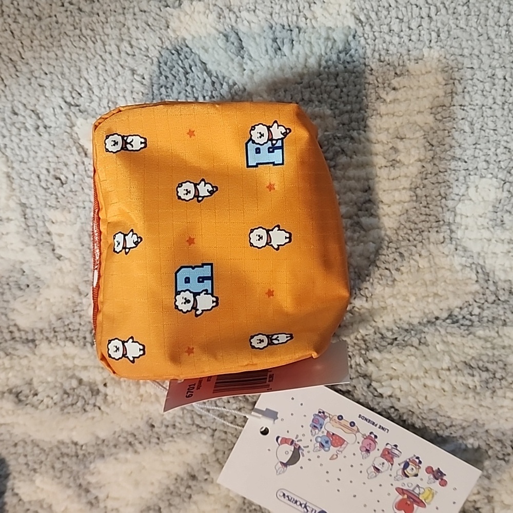 Lesportsac BT21 Line Small Cosmetic Orange Pouch New BTS RJ: Alpaca and Jin W…